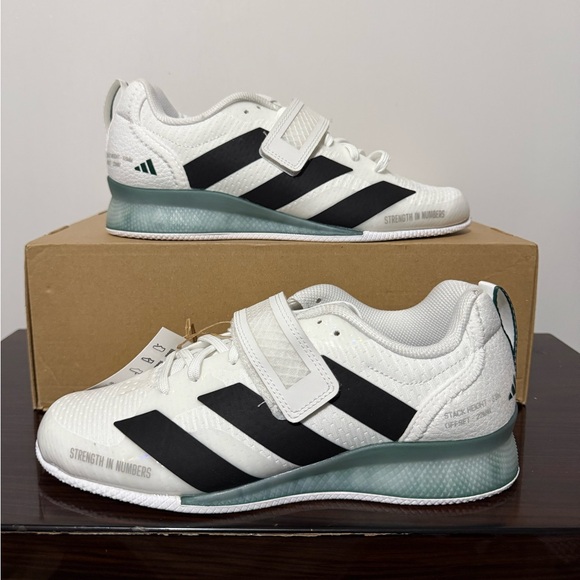 Adidas Adipower Weightlifting 3 III White Green Squat IH8233 Men's 6 Women's 7 - Picture 1 of 5